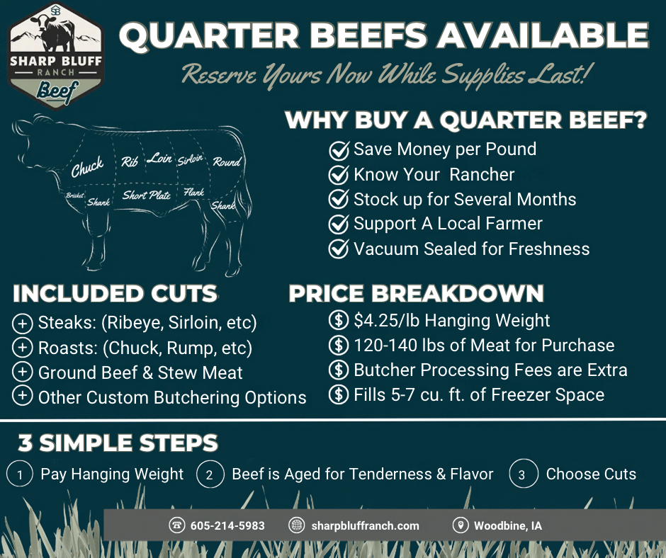 1/4 Beef Share Deposit – Sharp Bluff Ranch