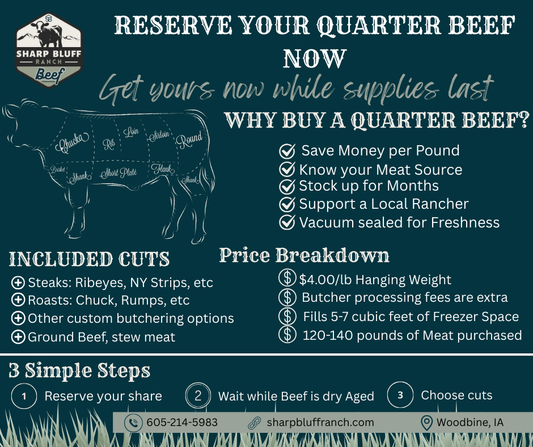 1/4 Beef Share Deposit – Sharp Bluff Ranch